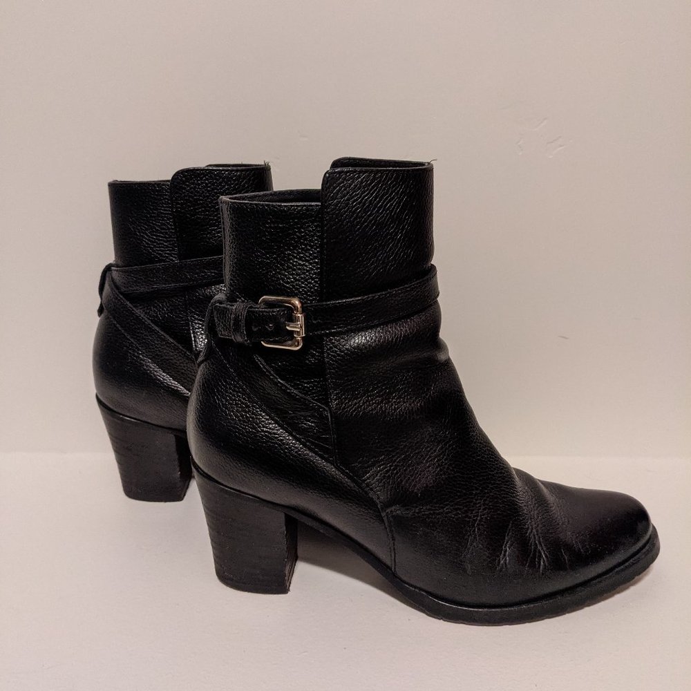 LK Bennett Aleena Black Leather Bootie